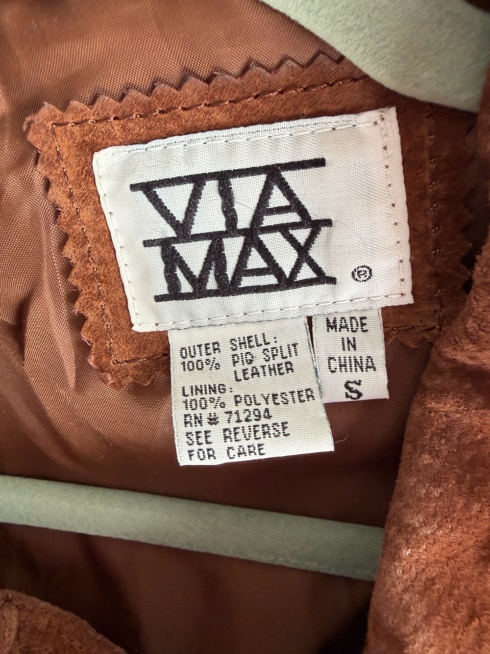 VIA MAX Brown Suede Jacket - Size S